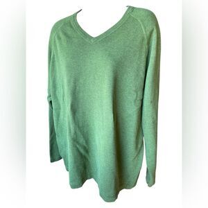 GAP Men's V-Neck Sweater Long Sleeve in Green XXL